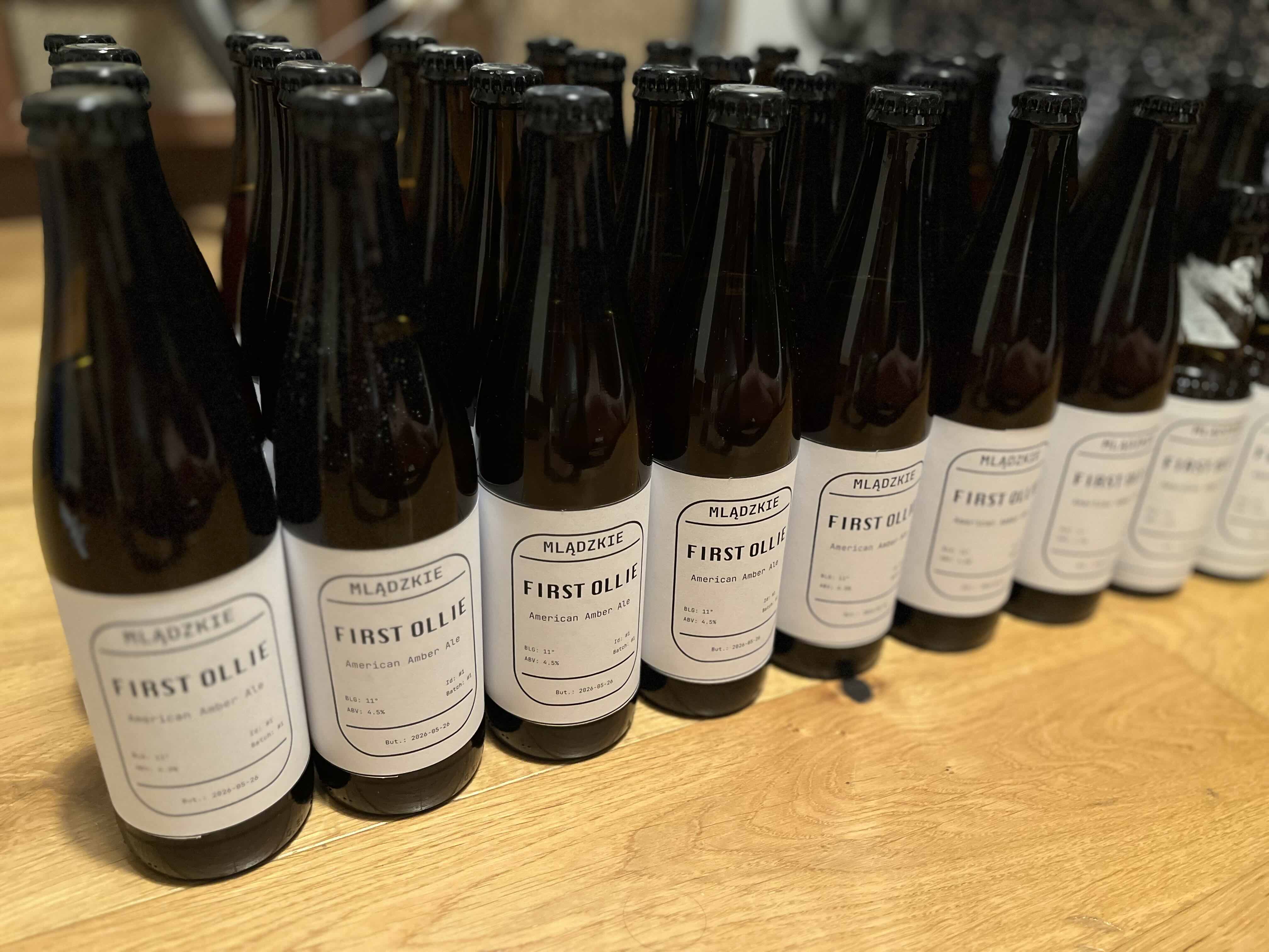 First Ollie beer bottles